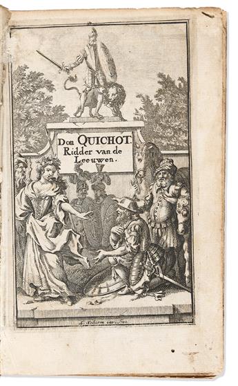 Cervantes, Miguel de (1547-1616) [Don Quixote in Dutch, Illustrated]. Den Verstandigen Vroomen Ridder Quichot de la Mancha.